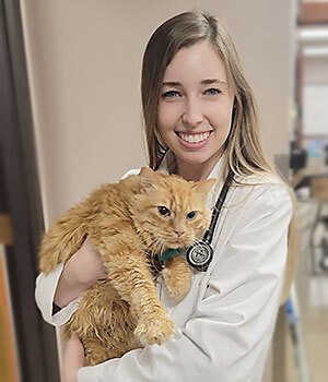 Dr Einspahr with cat
