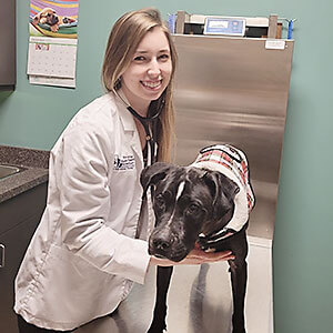 Dr Einspahr with dog