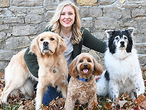 Dr Haley Foudree with her personal pets