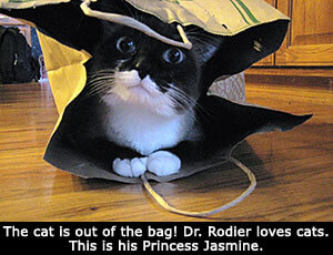 Dr Joe Rodier with cat
